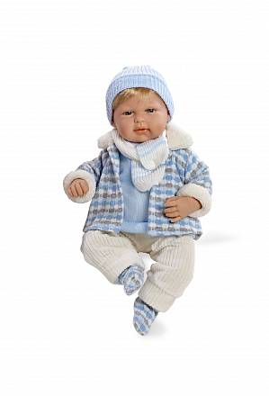 Интерактивная кукла мальчик из серии Elegance в теплой курточке, с соской, смеется, 45 см. 